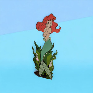 Mica sierena (Ariel), MDF / PVC - figurina printata - 90cm