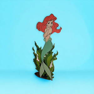 Mica sierena (Ariel), MDF / PVC - figurina printata - 90cm