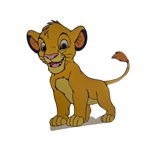 Leu, MDF / PVC - figurina printata - 80cm