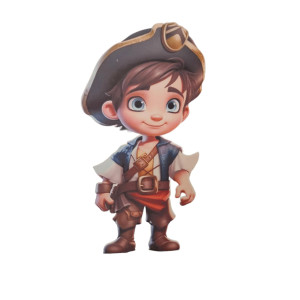 Pirat Boy, MDF / PVC - figurina printata - 90cm