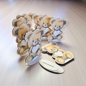 Ursulet cu inima, MDF, fata-verso, cu suport