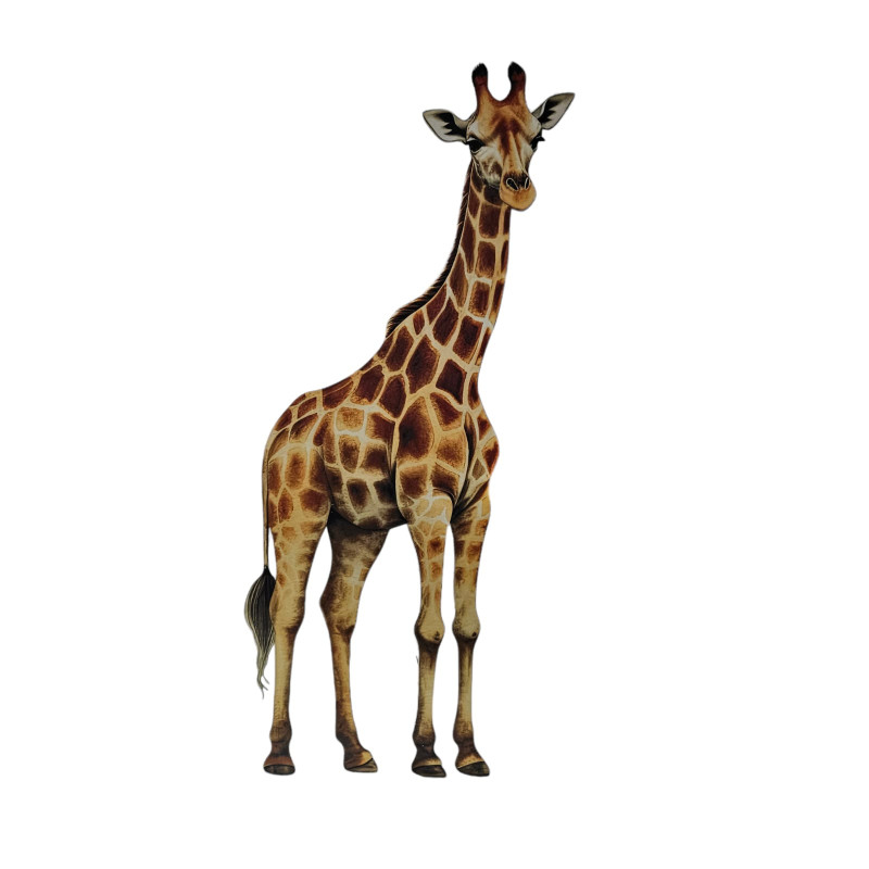 Girafa, MDF / PVC - figurina printata - 90cm