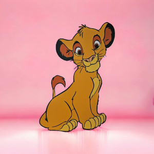 Leu V3, MDF / PVC - figurina printata - 90cm