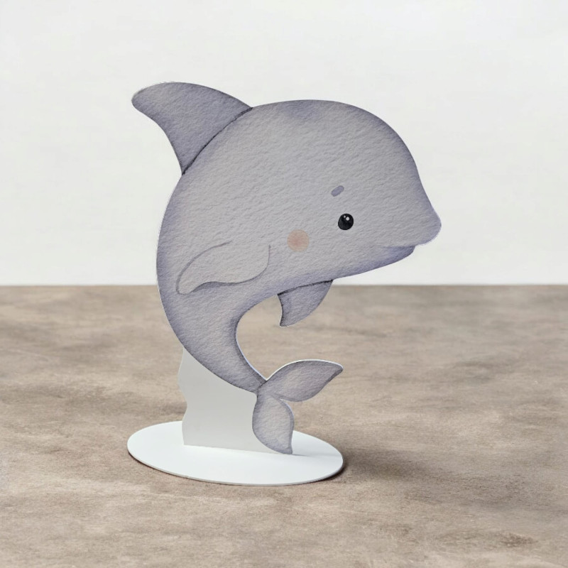 Delfin, MDF / PVC - figurina printata - 80cm
