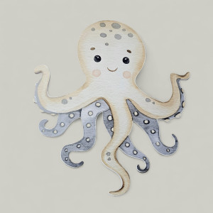 Caracatita, MDF / PVC - figurina printata - 70cm