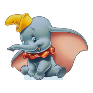 Dumbo, MDF / PVC - figurina printata - 60cm