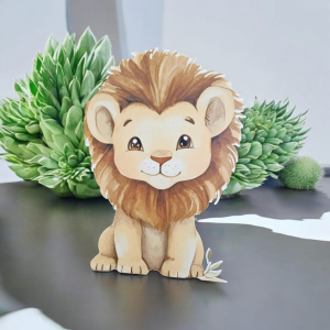 Leu, MDF / PVC - figurina printata - 85cm