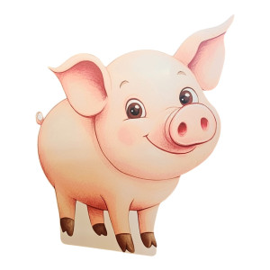 Porc, MDF / PVC - figurina printata - 73cm