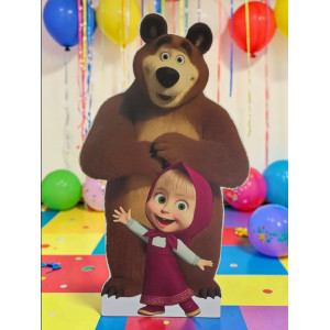 Masha si ursul, MDF / PVC - figurina printata - 90cm