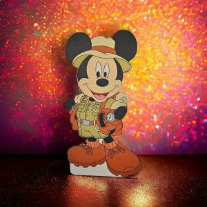 Mickey Safari, MDF / PVC - figurina printata - 90cm