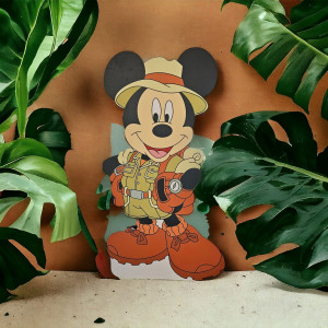 Mickey Safari, MDF / PVC - figurina printata - 90cm
